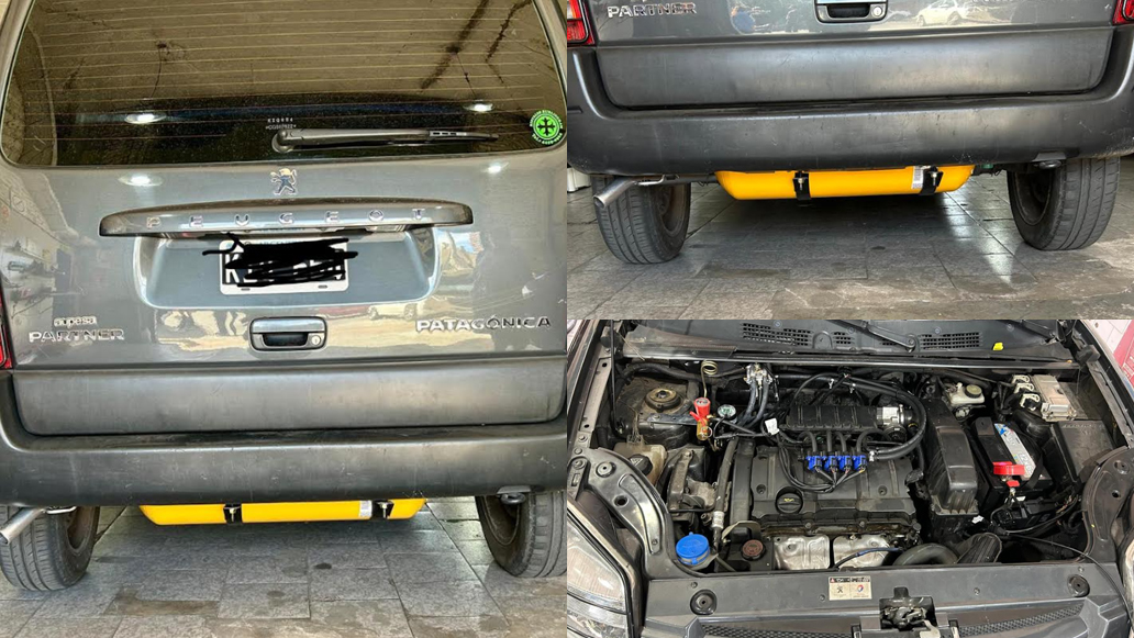   muestra de instalacion de equipo gnc en un toyota corolla 
