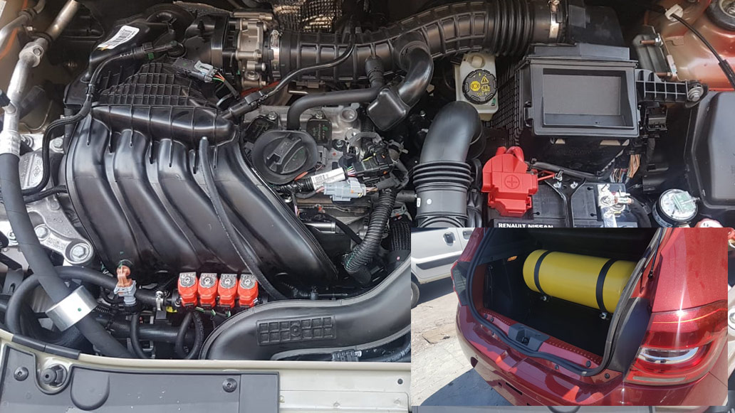  foto de instalacion de gnc en una sandero
