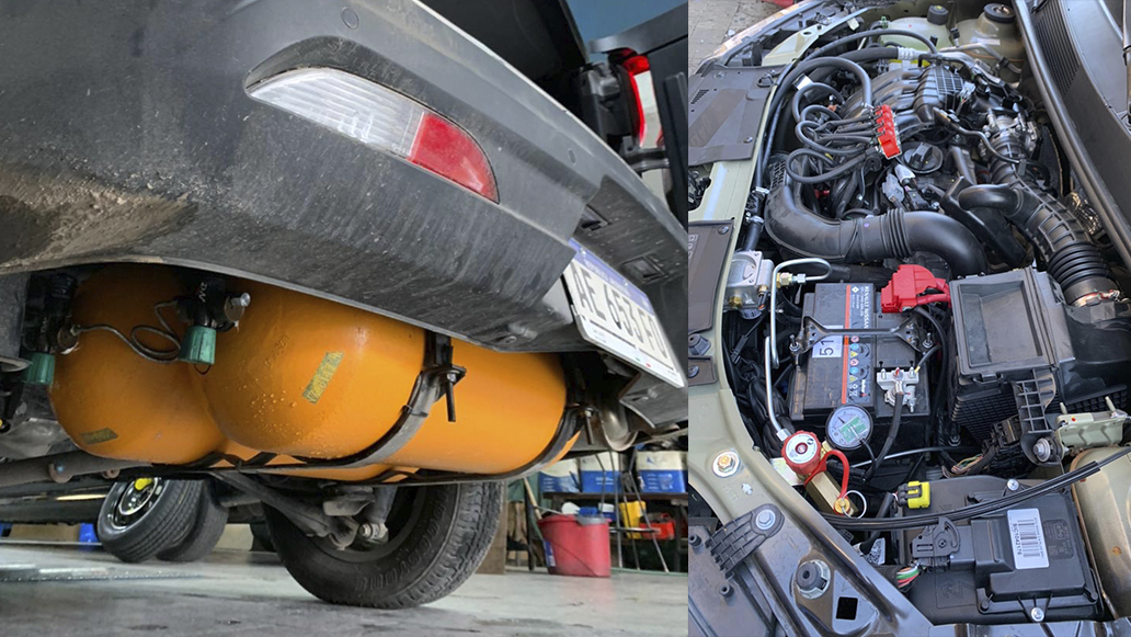   muestra de instalacion de equipo gnc en un fiat toro 