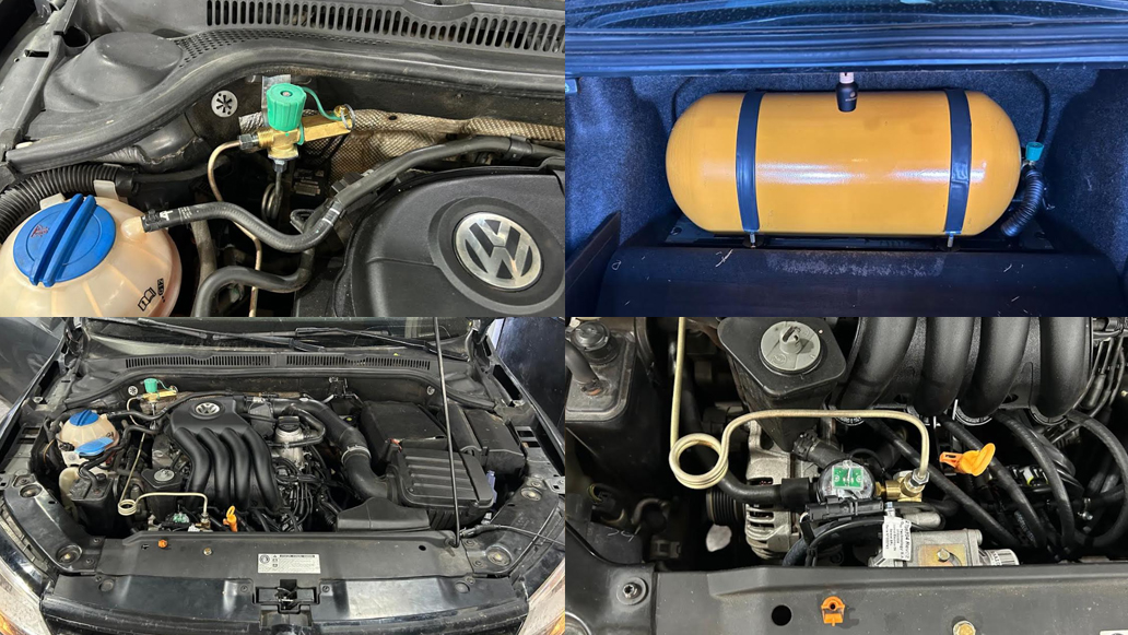   muestra de instalacion de equipo gnc en un toyota corolla 