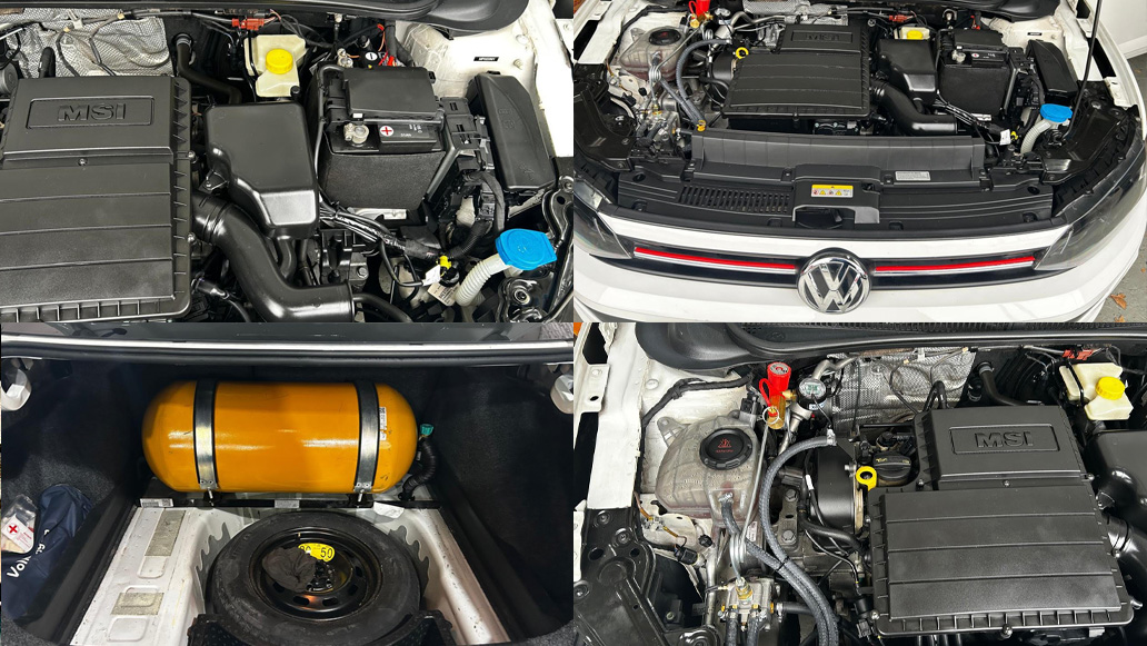   muestra de instalacion de equipo gnc en un chevrolet tracker